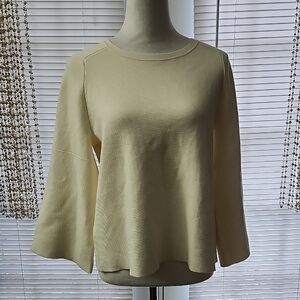 Ann Taylor Cream Long Sleeve Top